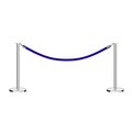 Montour Line Stanchion Post and Rope Kit Pol.Steel, 2 Flat Top 1 Blue Rope C-Kit-2-PS-FL-1-PVR-BL-PS